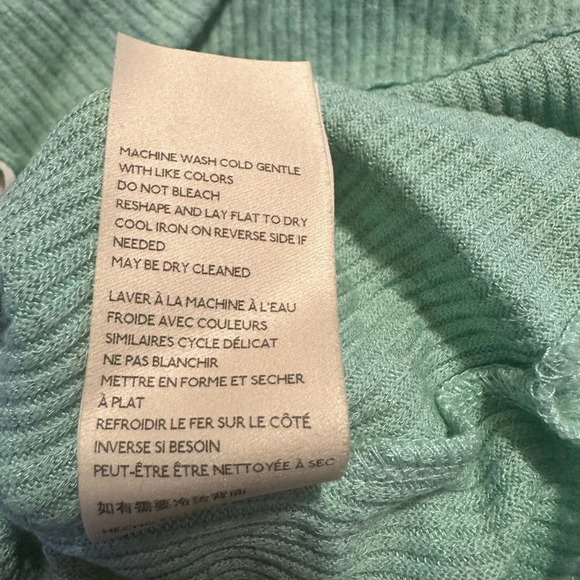 Anthropologie Saturday Sunday NWT seafoam green cowl drawstring sz XXS, 19” p2p - Picture 10 of 10